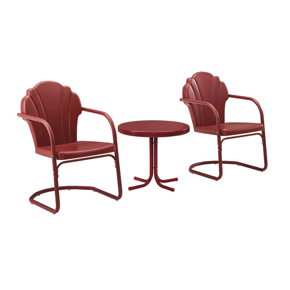 Tulip 3Pc Retro Outdoor Chair Set - Side Table & 2 Chairs. Picture 2