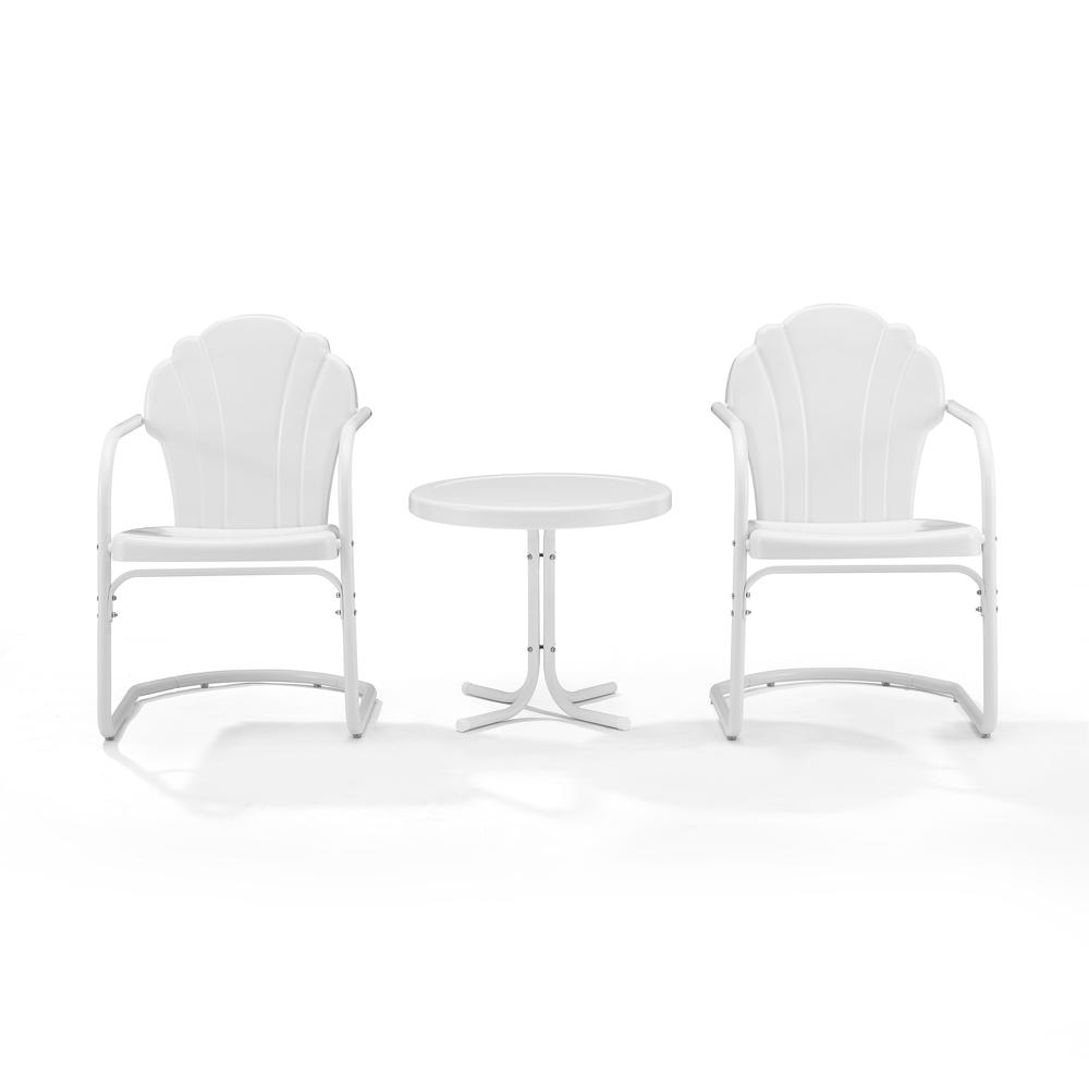Tulip 3Pc Retro Outdoor Chair Set - Side Table & 2 Chairs. Picture 6