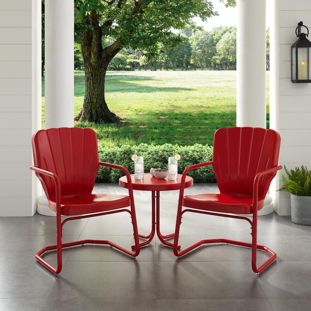 Ridgeland 3Pc Retro Outdoor Chair Set - Side Table & 2 Chairs. Picture 3