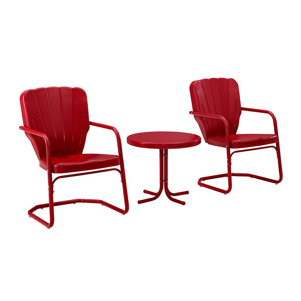 Ridgeland 3Pc Retro Outdoor Chair Set - Side Table & 2 Chairs. Picture 4