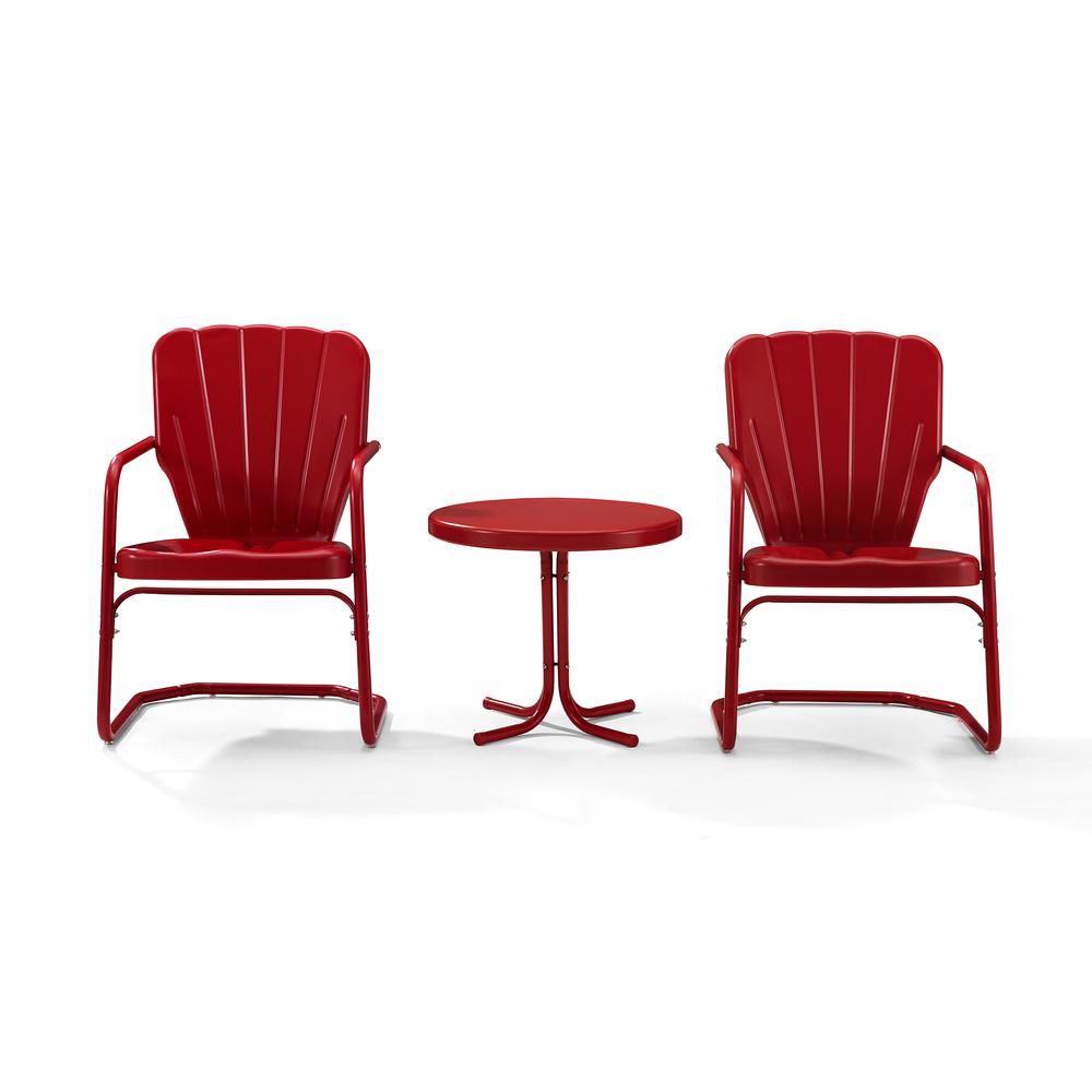 Ridgeland 3Pc Retro Outdoor Chair Set - Side Table & 2 Chairs. Picture 1
