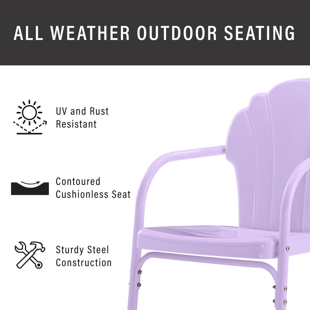 Tulip 5Pc Retro Outdoor Dining Set - Dining Table & 4 Chairs. Picture 8