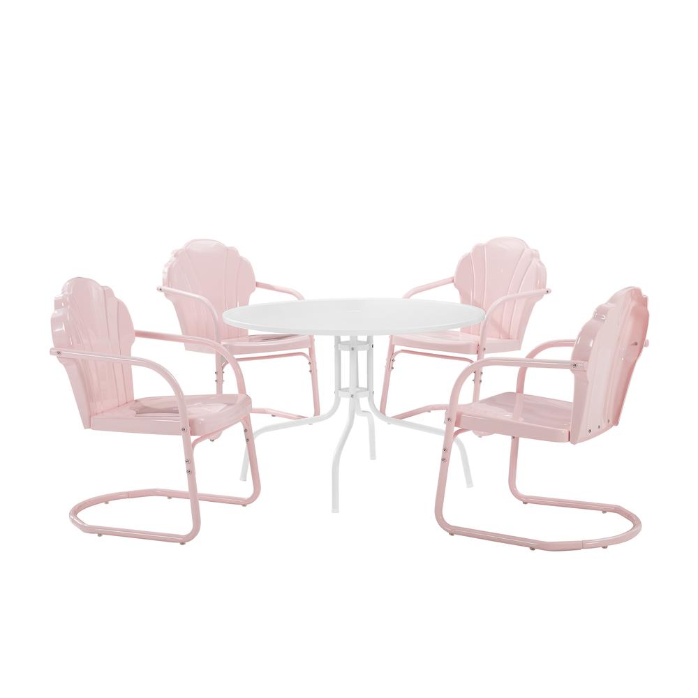 Tulip 5Pc Retro Outdoor Dining Set - Dining Table & 4 Chairs. Picture 13