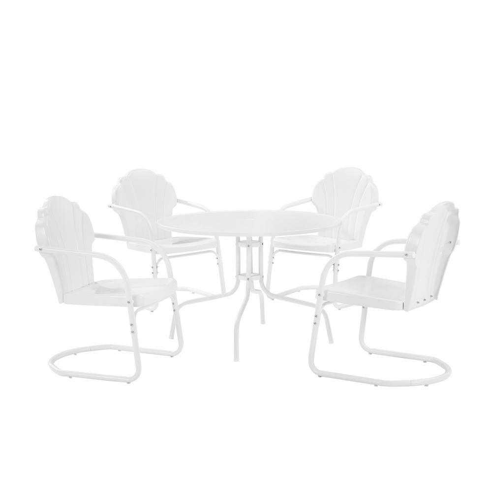 Tulip 5Pc Retro Outdoor Dining Set - Dining Table & 4 Chairs. Picture 1