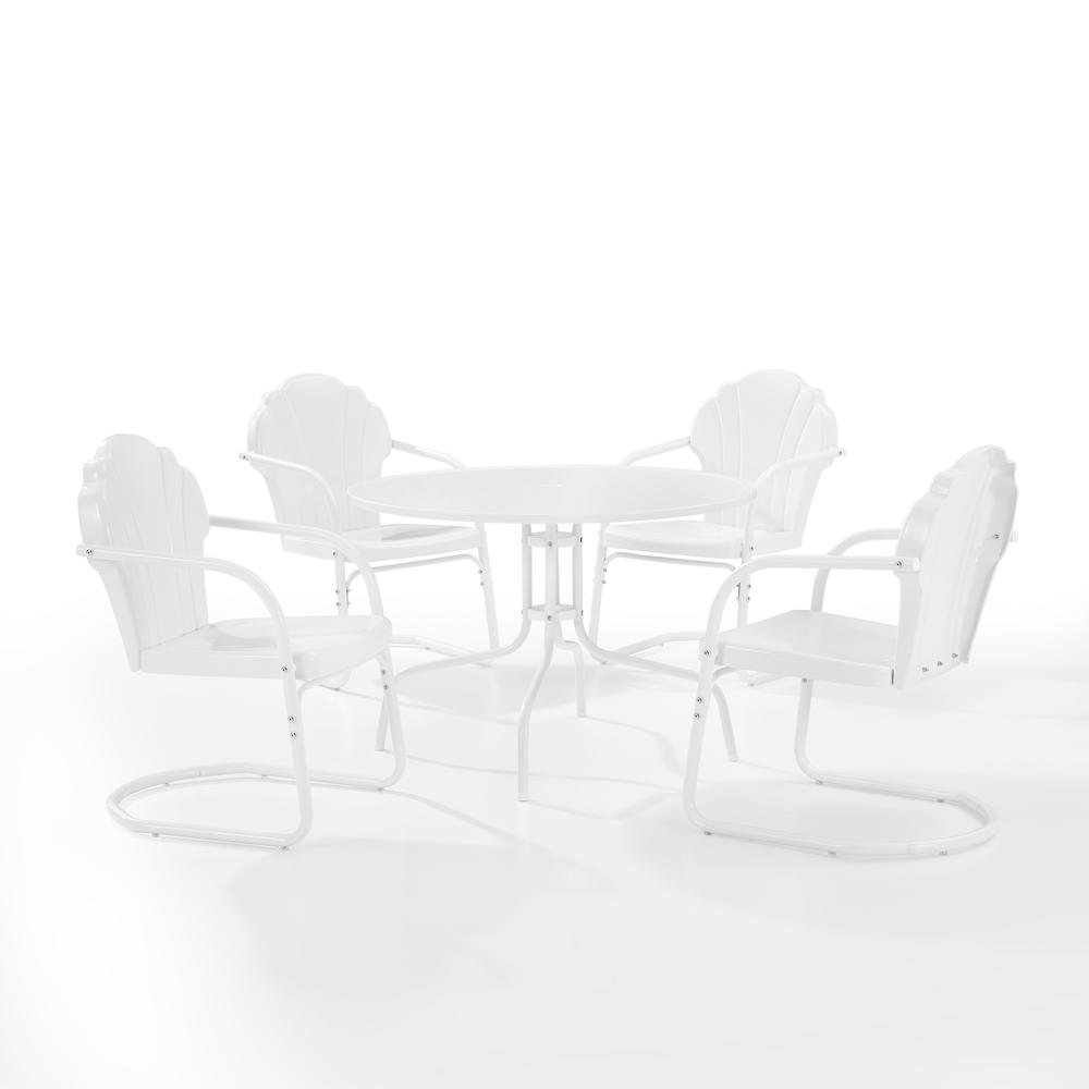Tulip 5Pc Retro Outdoor Dining Set - Dining Table & 4 Chairs. Picture 4