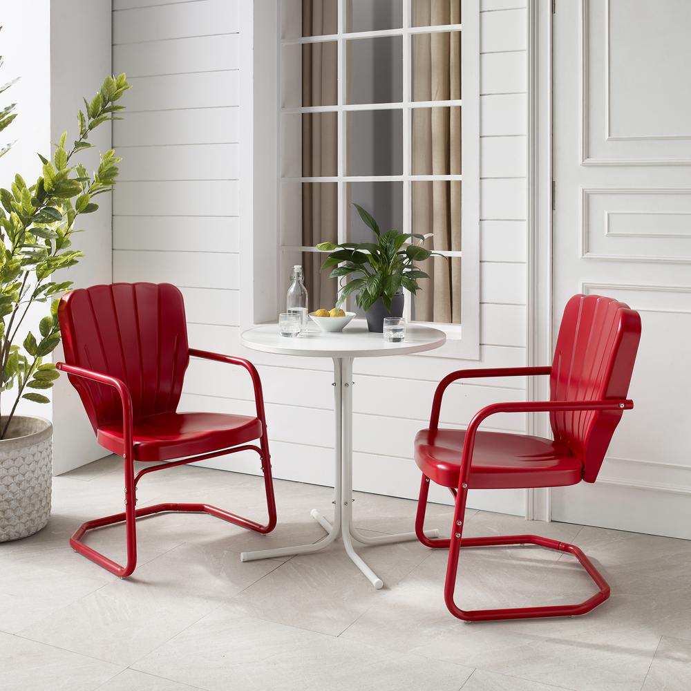 Ridgeland 3Pc Retro Outdoor Bistro Set - Bistro Table & 2 Chairs. Picture 13