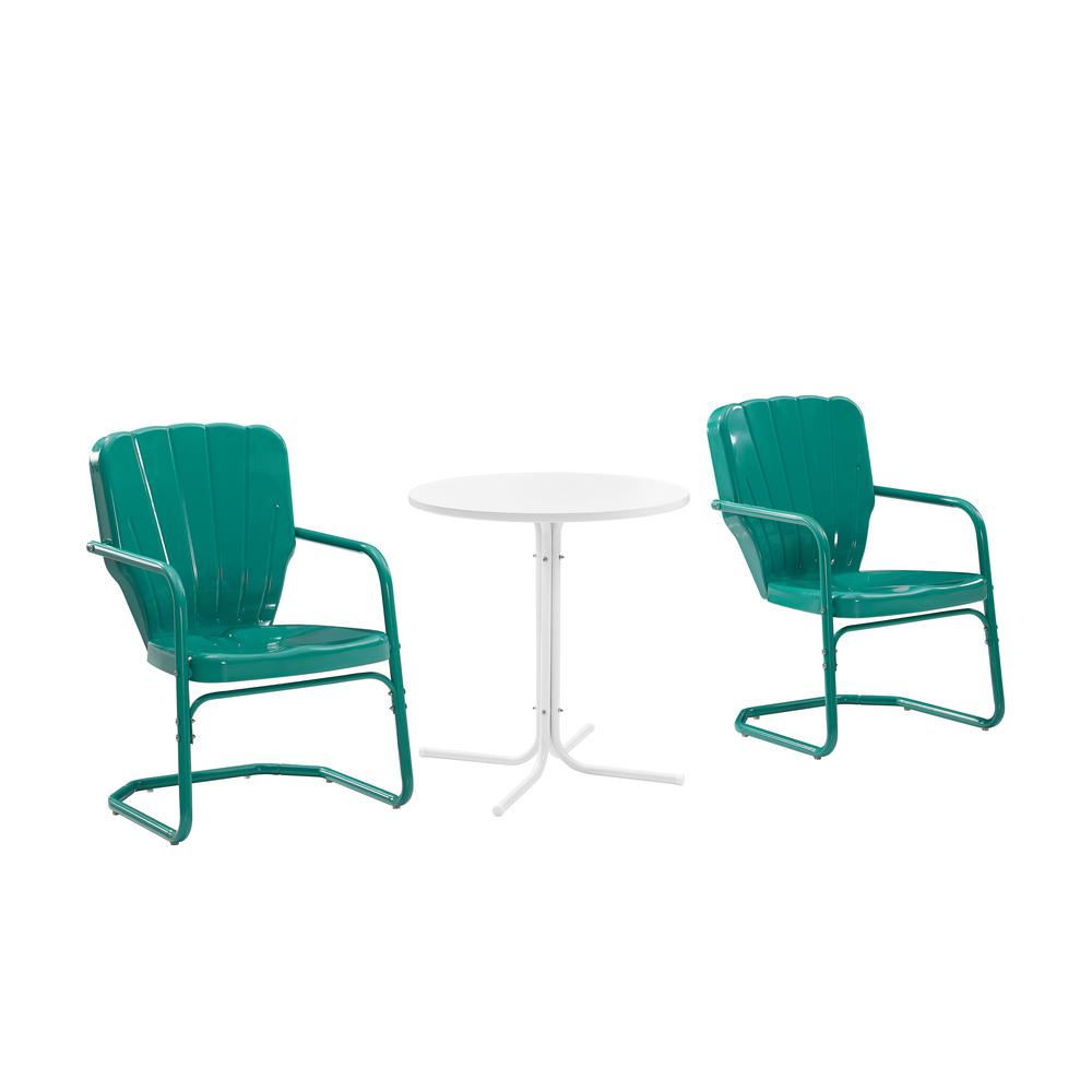Ridgeland 3Pc Retro Outdoor Bistro Set - Bistro Table & 2 Chairs. Picture 12