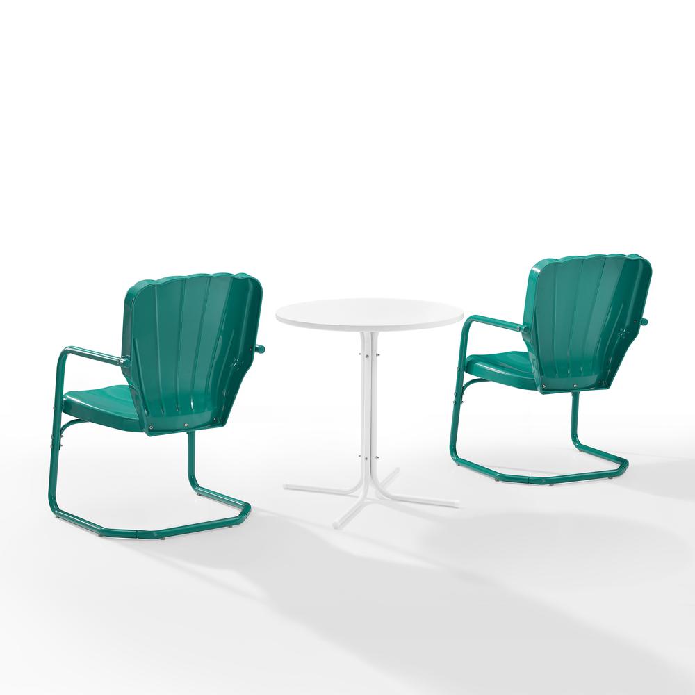 Ridgeland 3Pc Retro Outdoor Bistro Set - Bistro Table & 2 Chairs. Picture 6