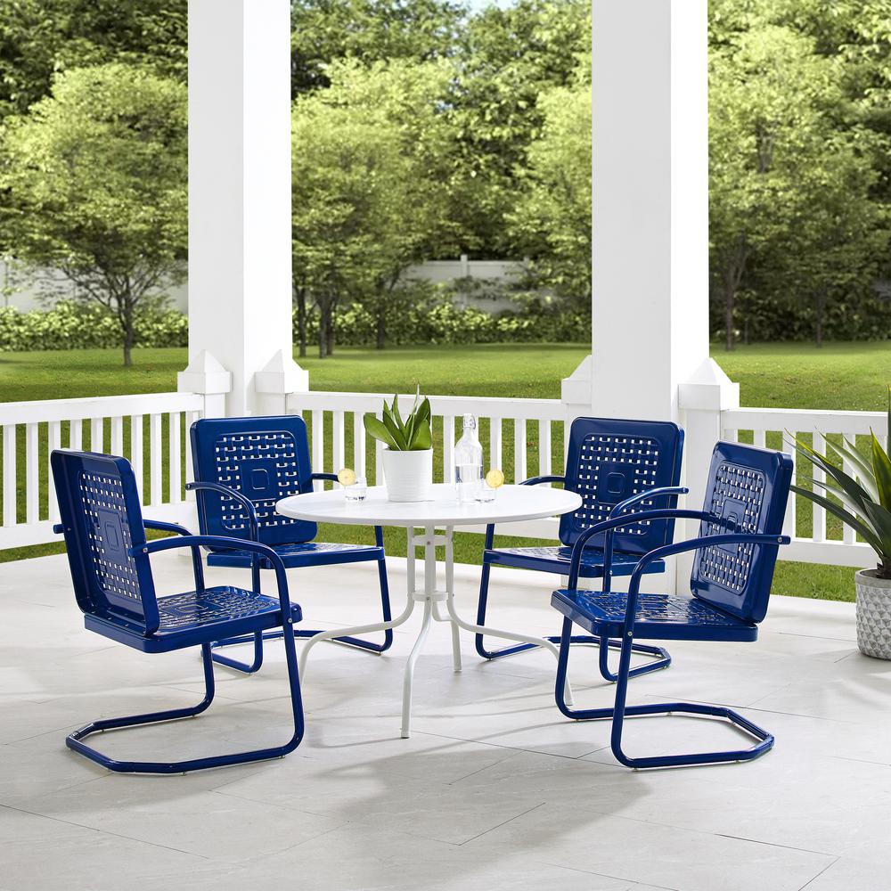Bates 5Pc Round Retro Outdoor Dining Set. Picture 2