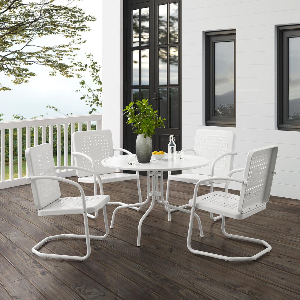 Bates 5Pc Round Retro Outdoor Dining Set. Picture 9