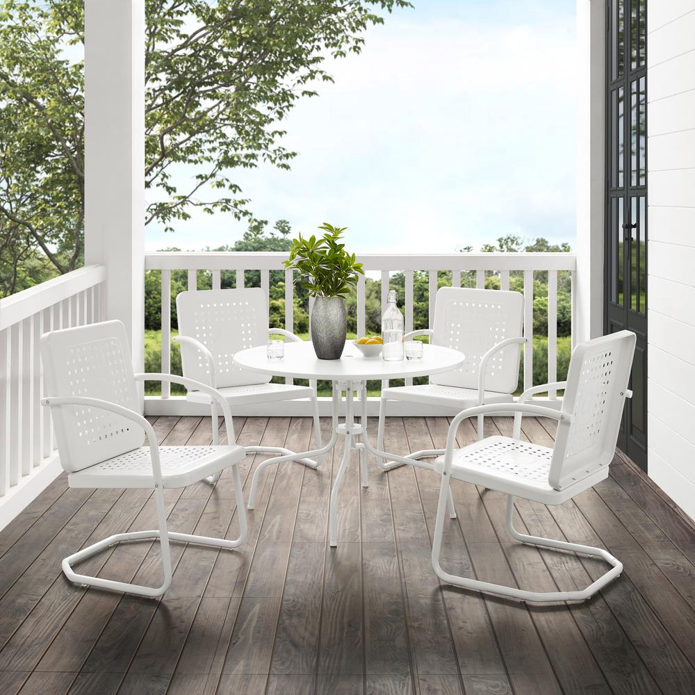 Bates 5Pc Round Retro Outdoor Dining Set. Picture 8