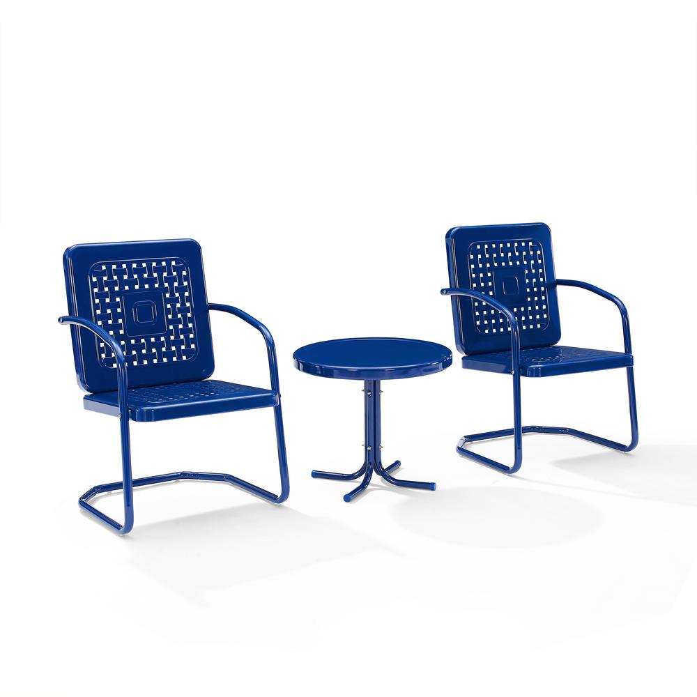 Bates 3Pc Retro Outdoor Chair Set - Side Table & 2 Armchairs. Picture 5