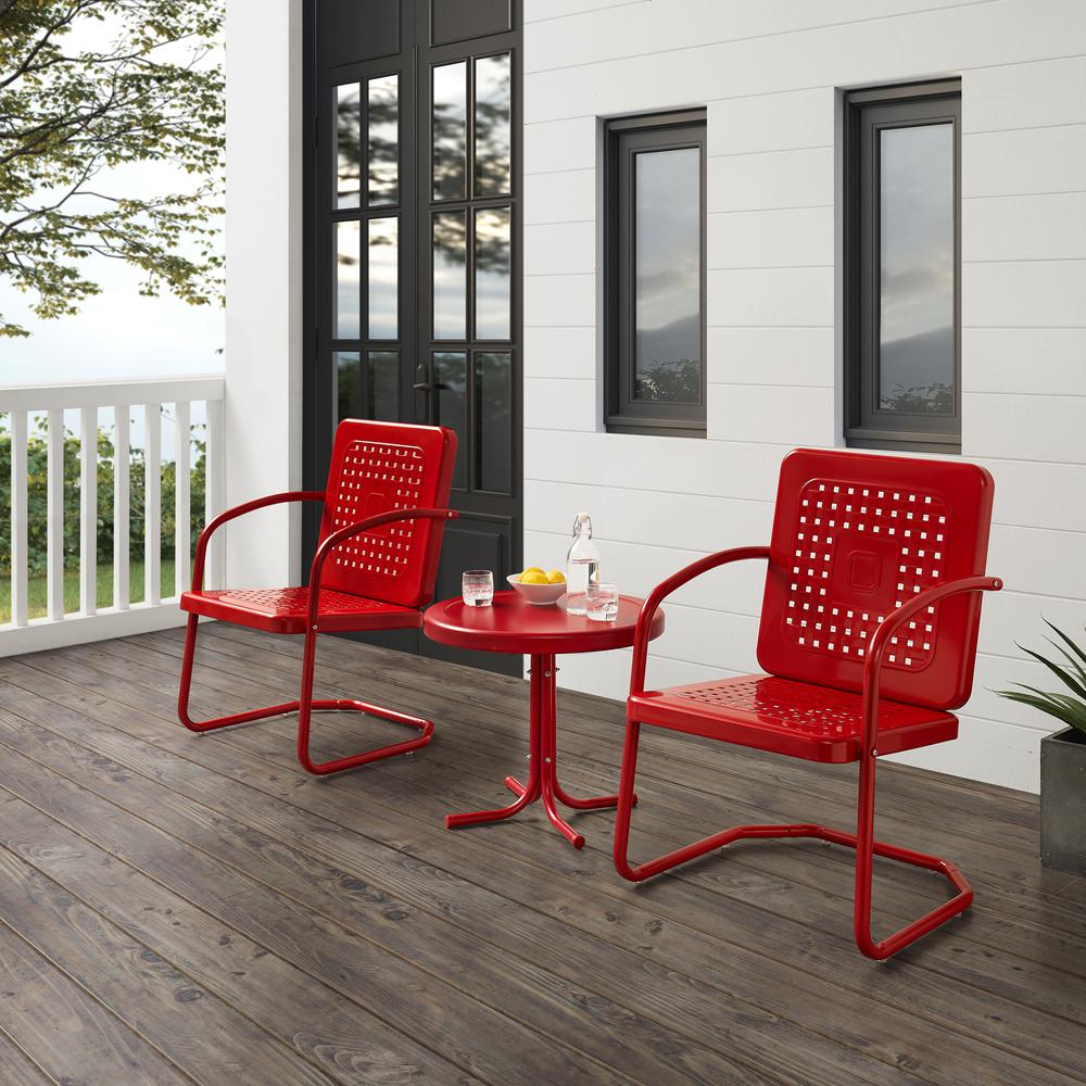 Bates 3Pc Retro Outdoor Chair Set - Side Table & 2 Armchairs. Picture 4