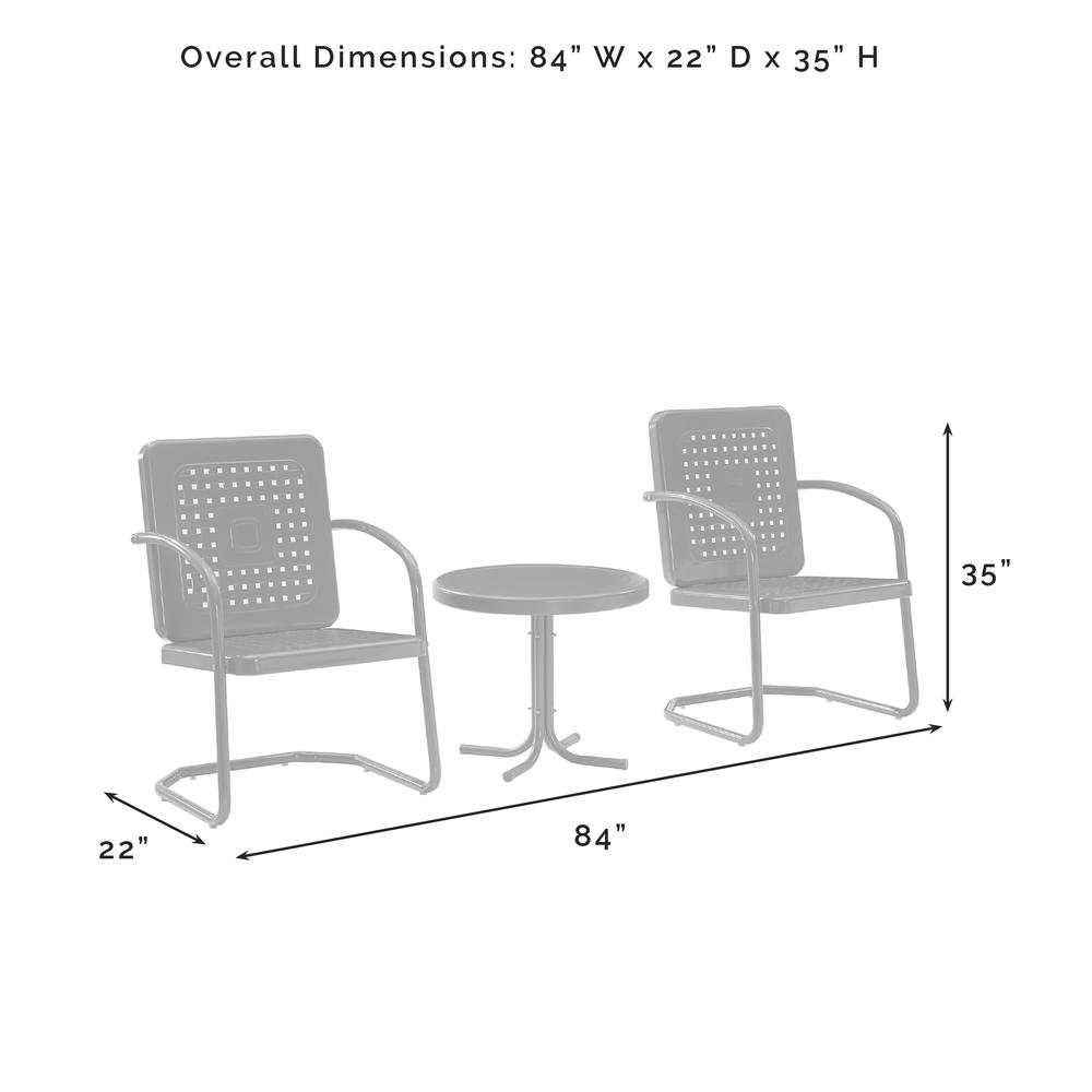 Bates 3Pc Retro Outdoor Chair Set. Picture 7