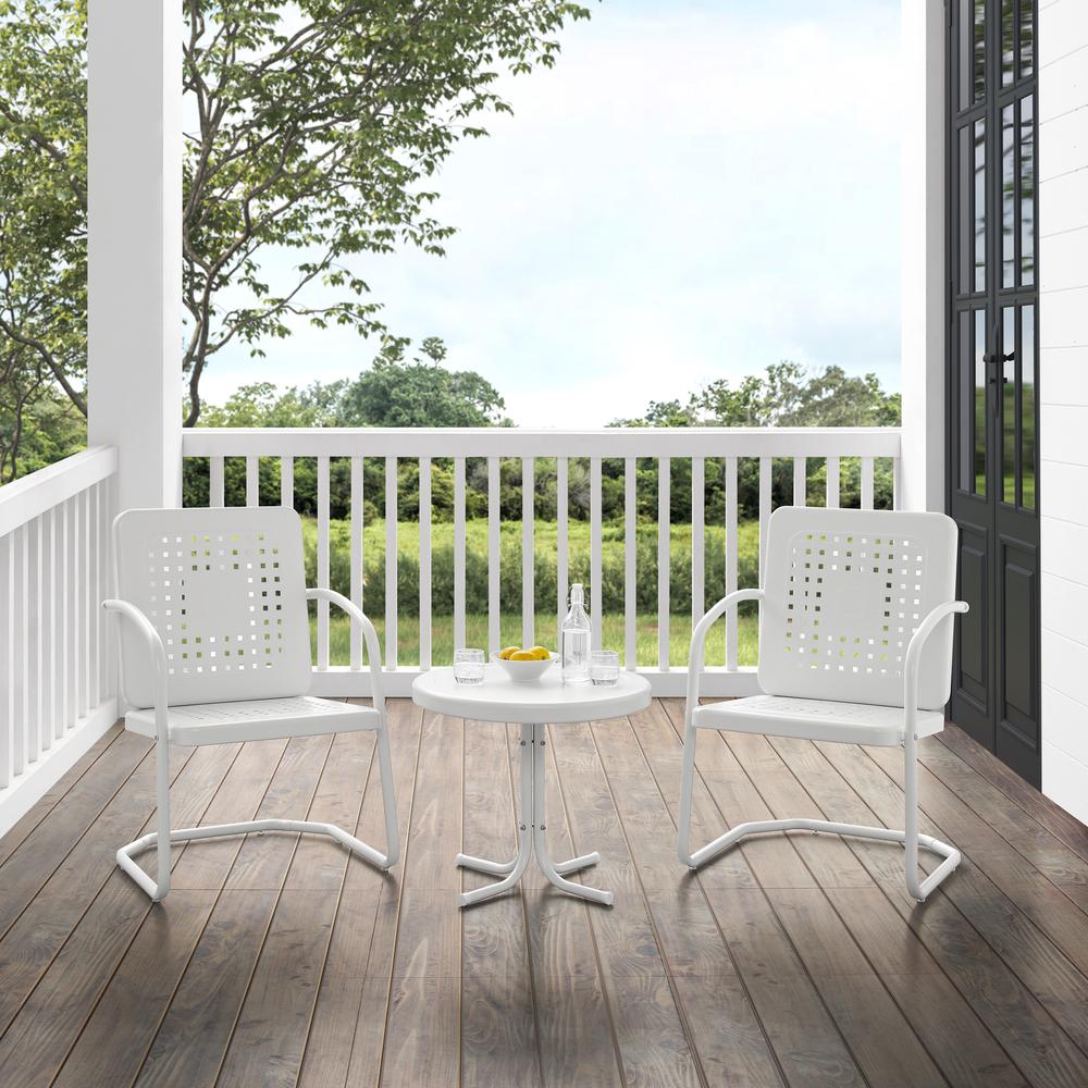 Bates 3Pc Retro Outdoor Chair Set - Side Table & 2 Armchairs. Picture 8