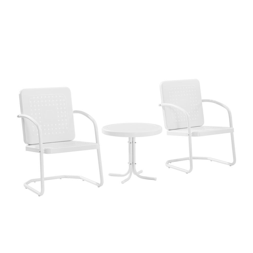 Bates 3Pc Retro Outdoor Chair Set - Side Table & 2 Armchairs. Picture 2