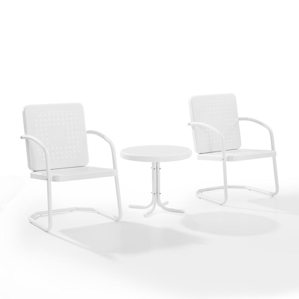 Bates 3Pc Retro Outdoor Chair Set - Side Table & 2 Armchairs. Picture 5