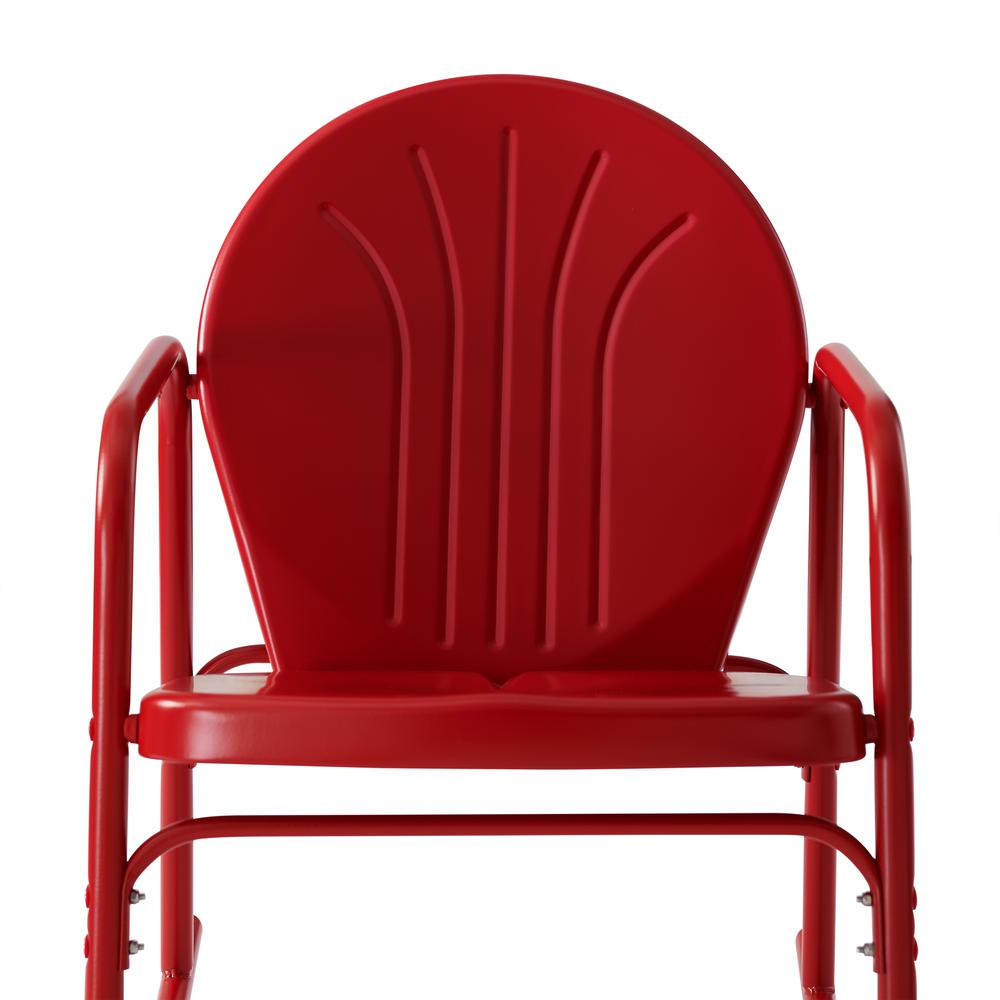 Griffith 3Pc Retro Outdoor Rocking Chair Set - Side Table & 2 Rocking Chairs. Picture 8