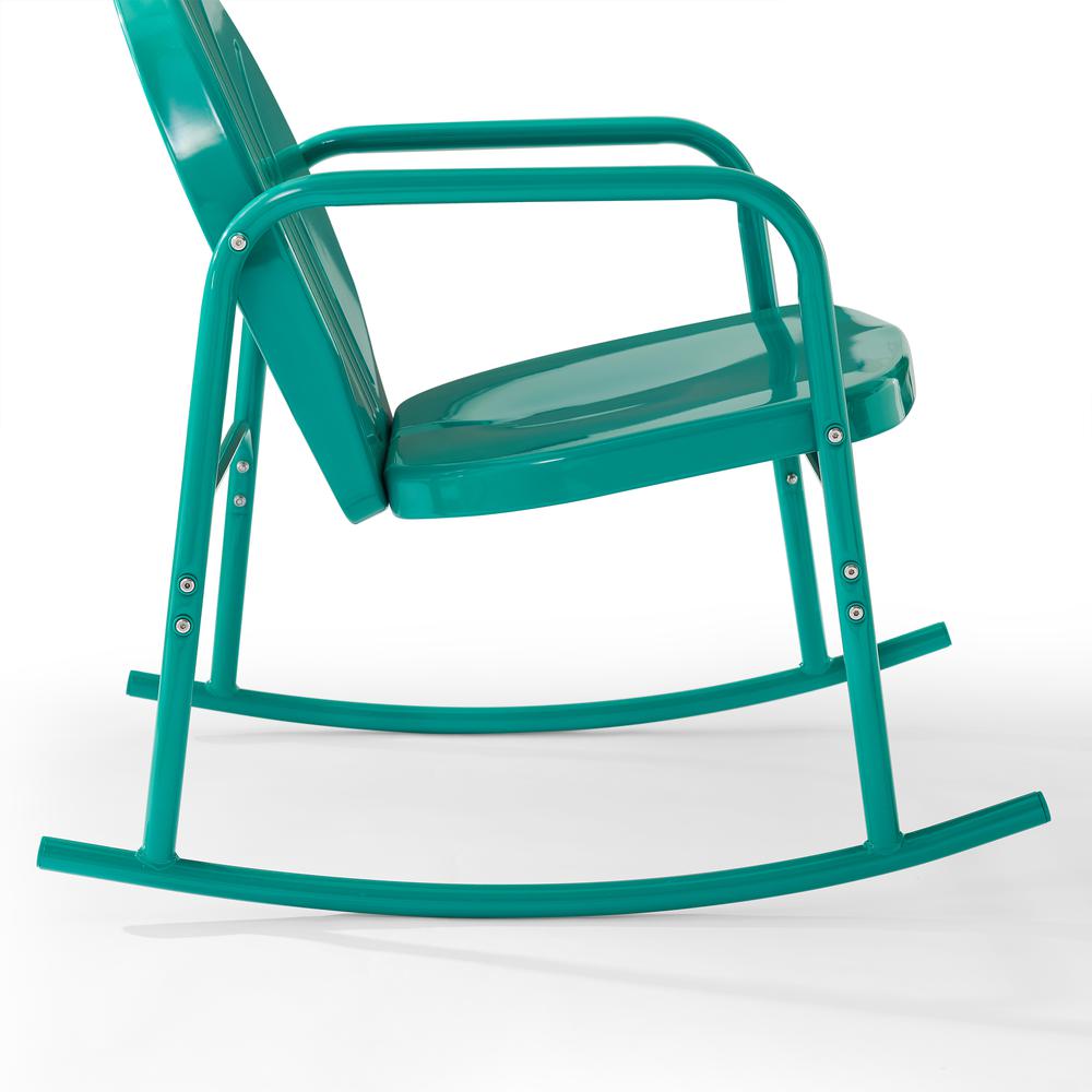Griffith 3Pc Retro Outdoor Rocking Chair Set - Side Table & 2 Rocking Chairs. Picture 11