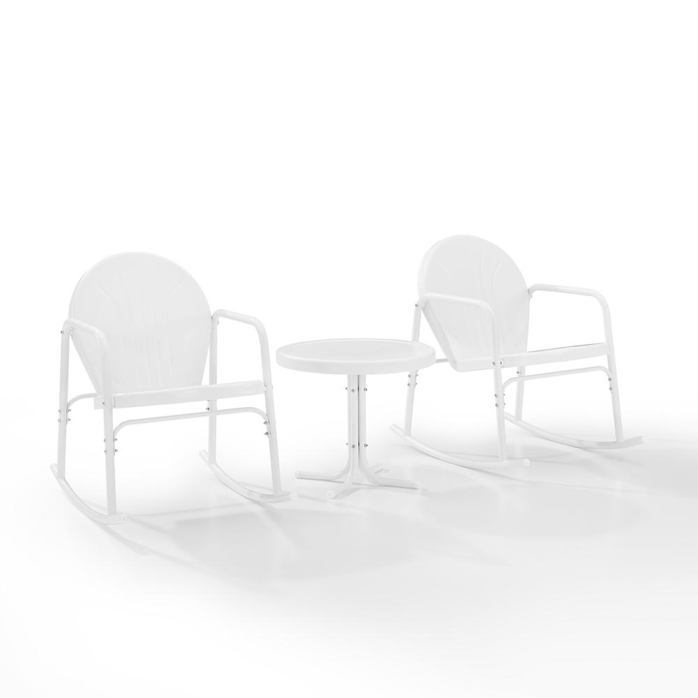 Griffith 3Pc Retro Outdoor Rocking Chair Set. Picture 6