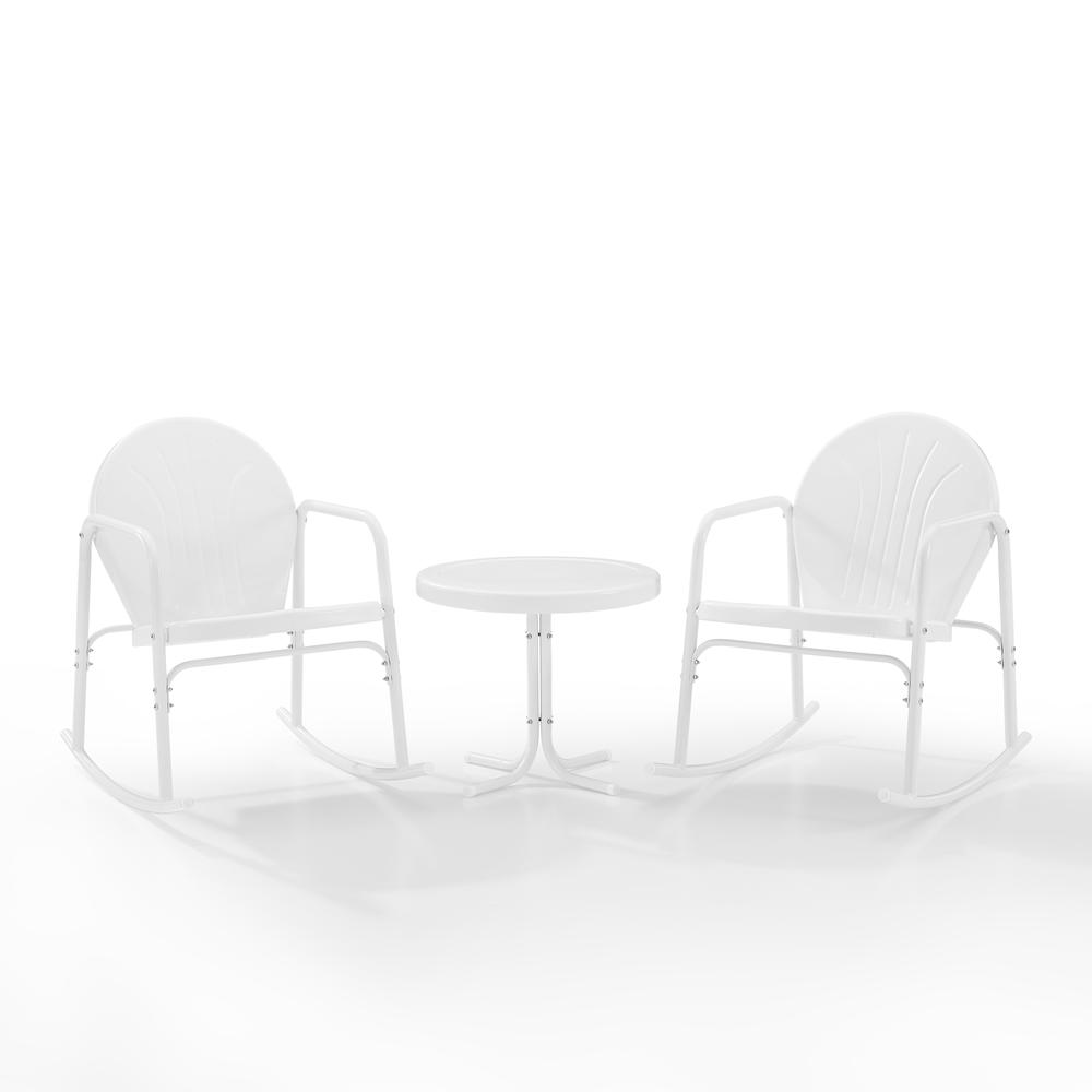 Griffith 3Pc Retro Outdoor Rocking Chair Set. Picture 7