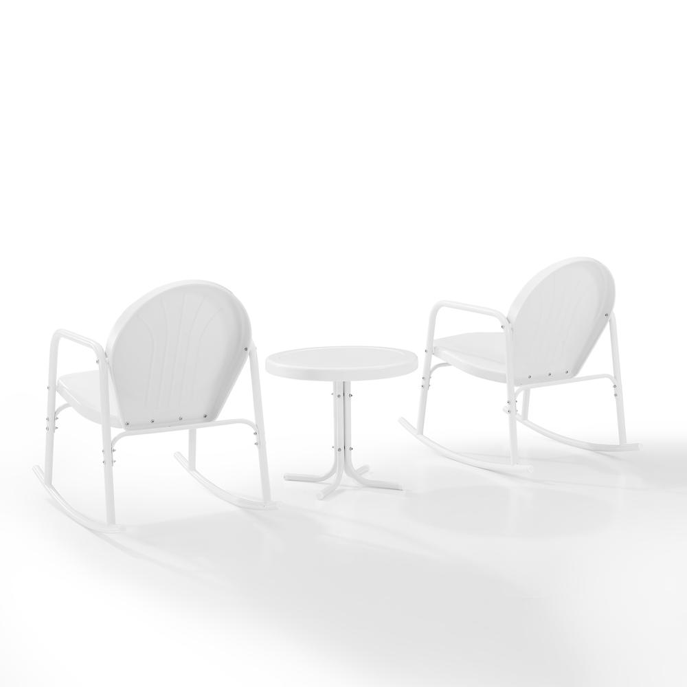 Griffith 3Pc Retro Outdoor Rocking Chair Set. Picture 13