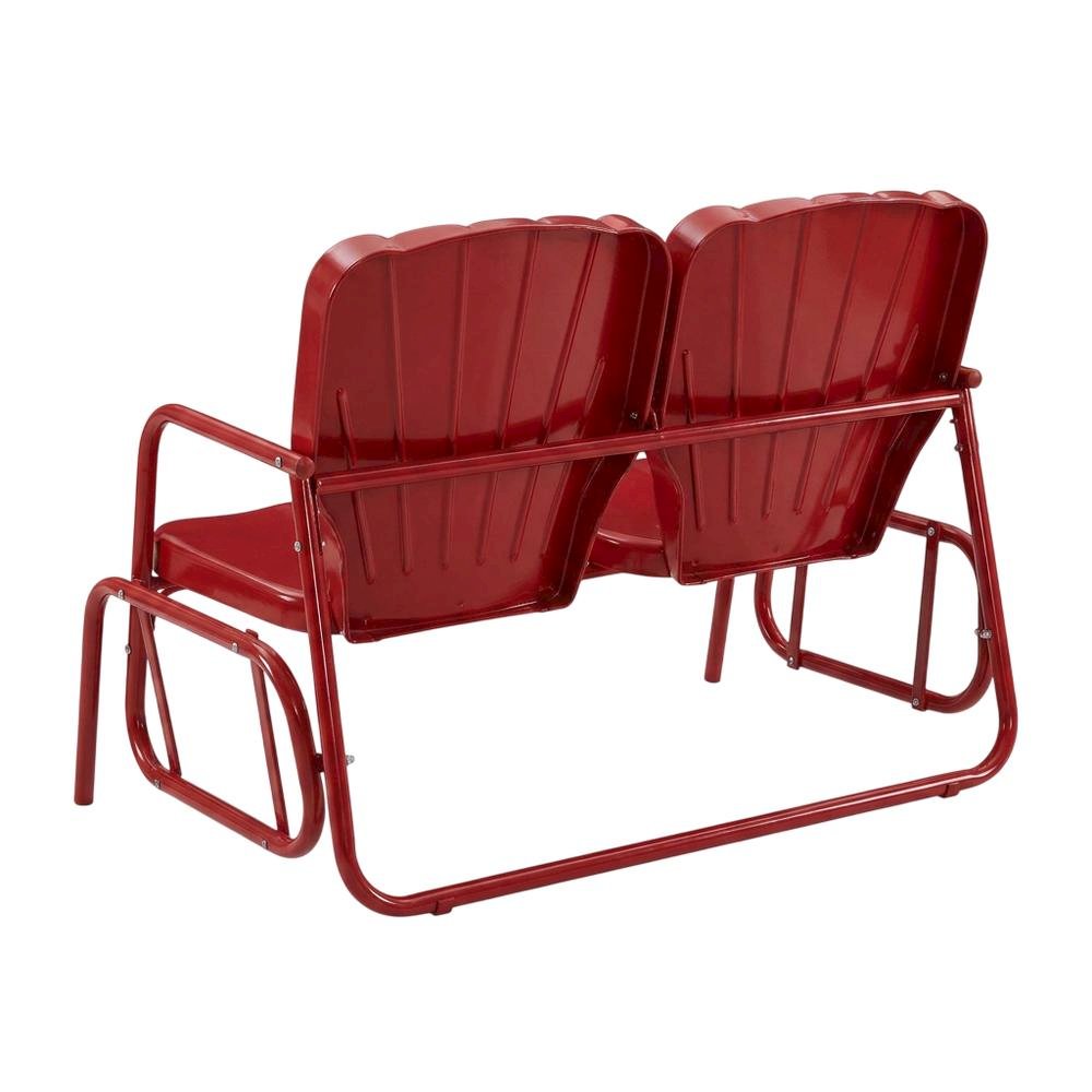 Outdoor Furniture Set with Loveseat Glider, Side Table, & 2 Armchairs. Picture 4