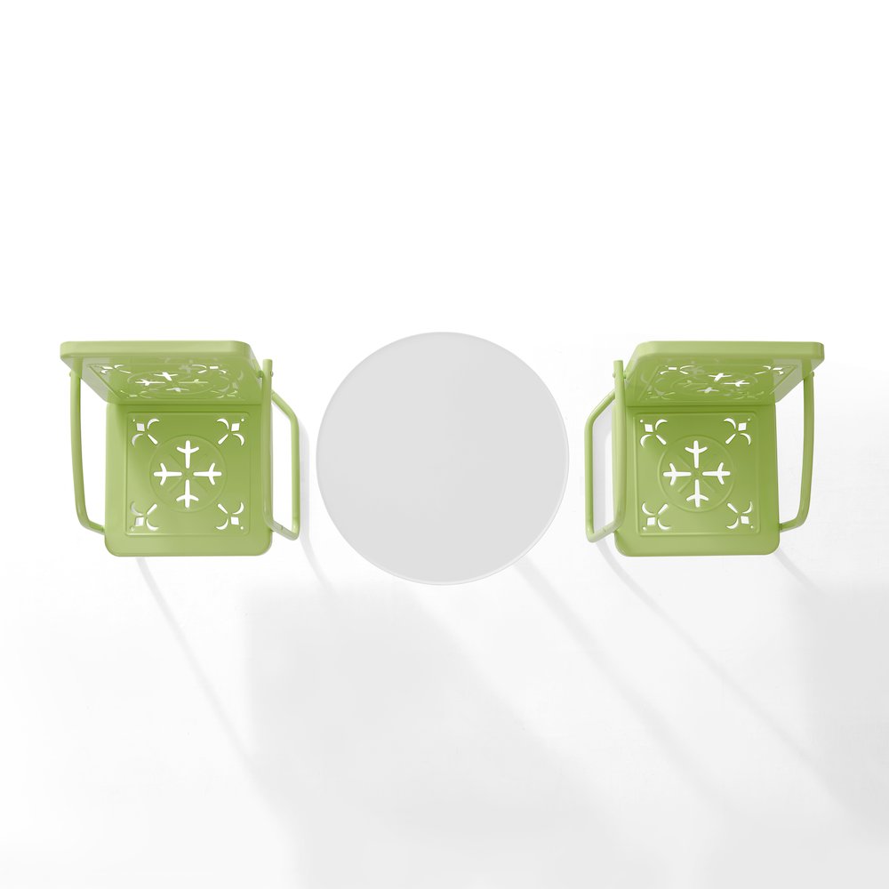Azalea 3-Piece Retro Outdoor Bistro Set - Bistro Table & 2 Chairs. Picture 9