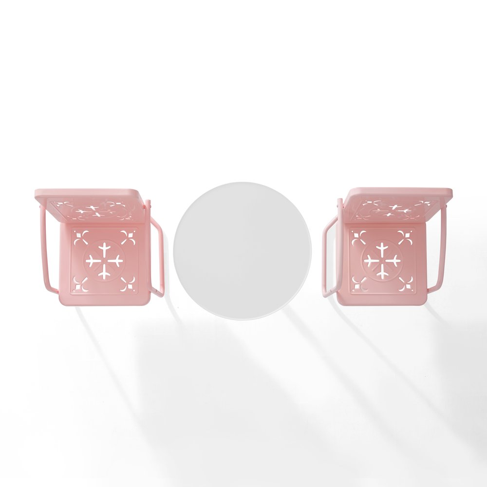 Azalea 3-Piece Retro Outdoor Bistro Set - Bistro Table & 2 Chairs. Picture 9