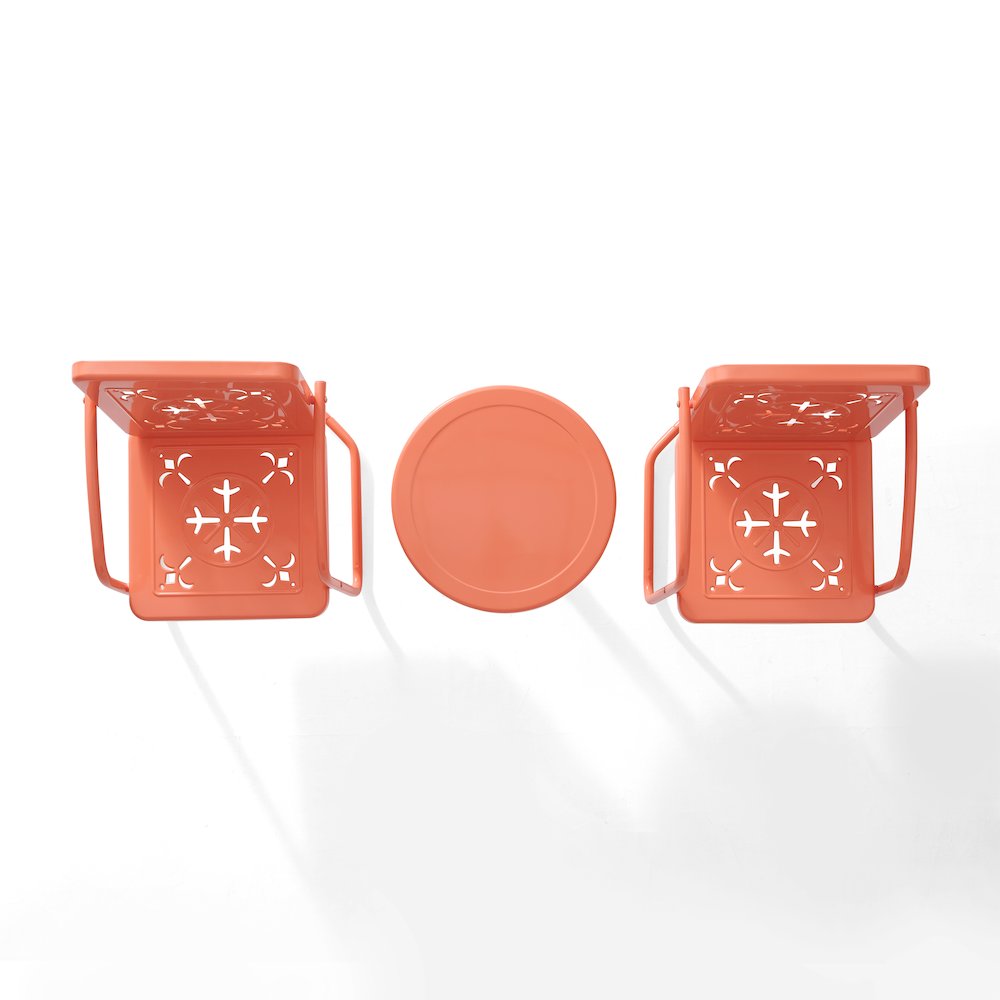 Azalea 3-Piece Retro Outdoor Chair Set - Side Table & 2 Chairs. Picture 8