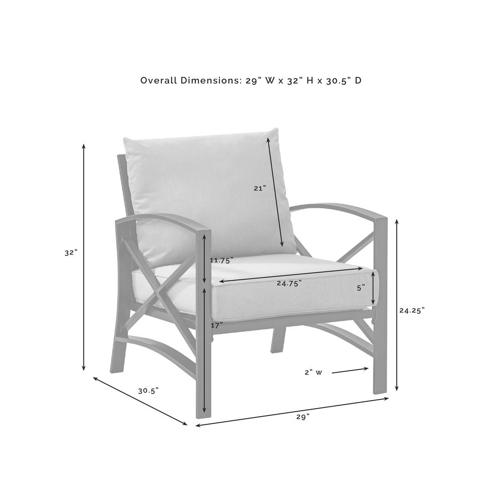 Kaplan Outdoor Metal Armchair Oatmeal/Oil Rubbed Bronze. Picture 10