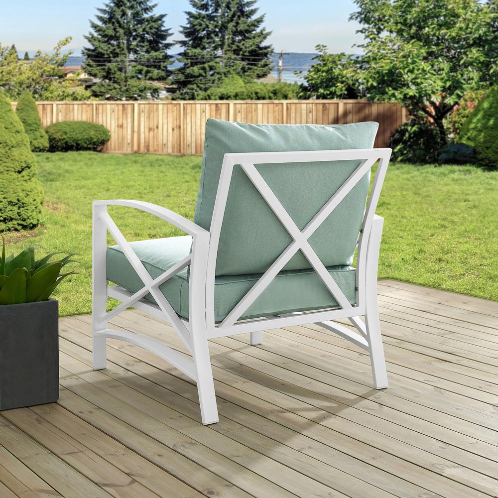 Kaplan Outdoor Metal Armchair Mist/White. Picture 10