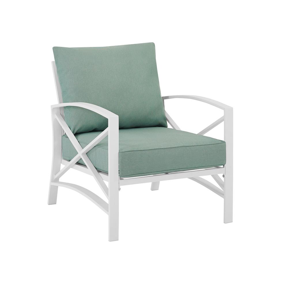 Kaplan Outdoor Metal Armchair Mist/White. Picture 1