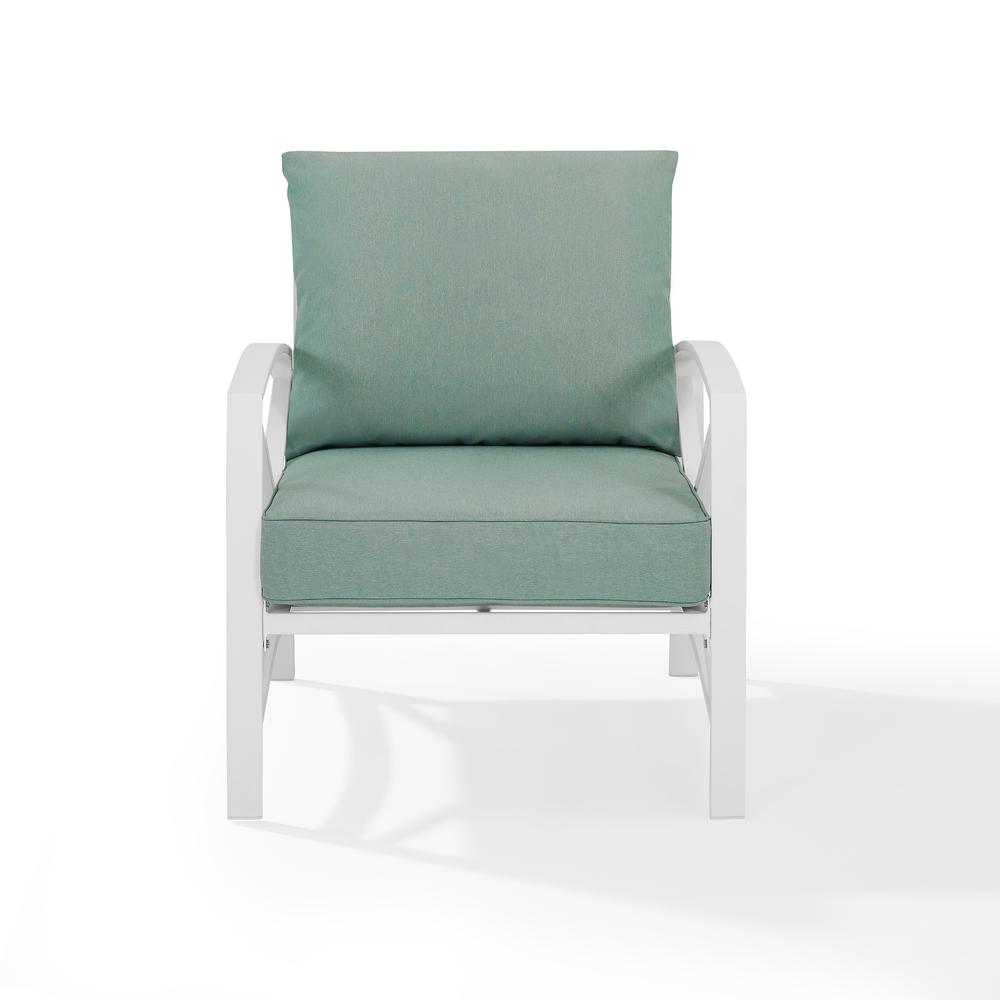 Kaplan Outdoor Metal Armchair Mist/White. Picture 3