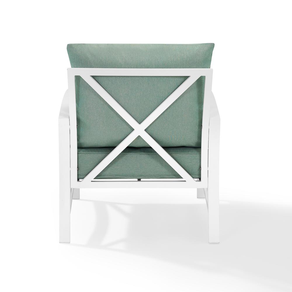 Kaplan Outdoor Metal Armchair Mist/White. Picture 4