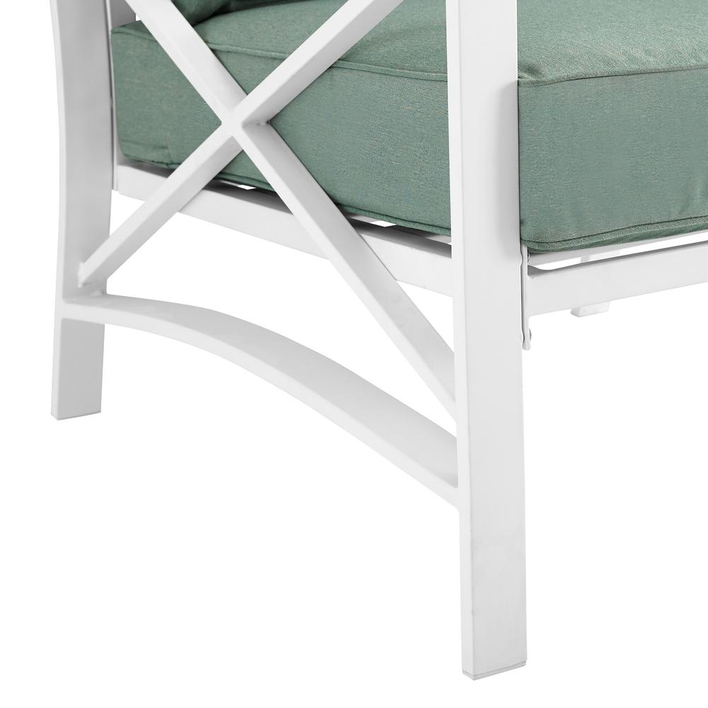 Kaplan Outdoor Metal Armchair Mist/White. Picture 7