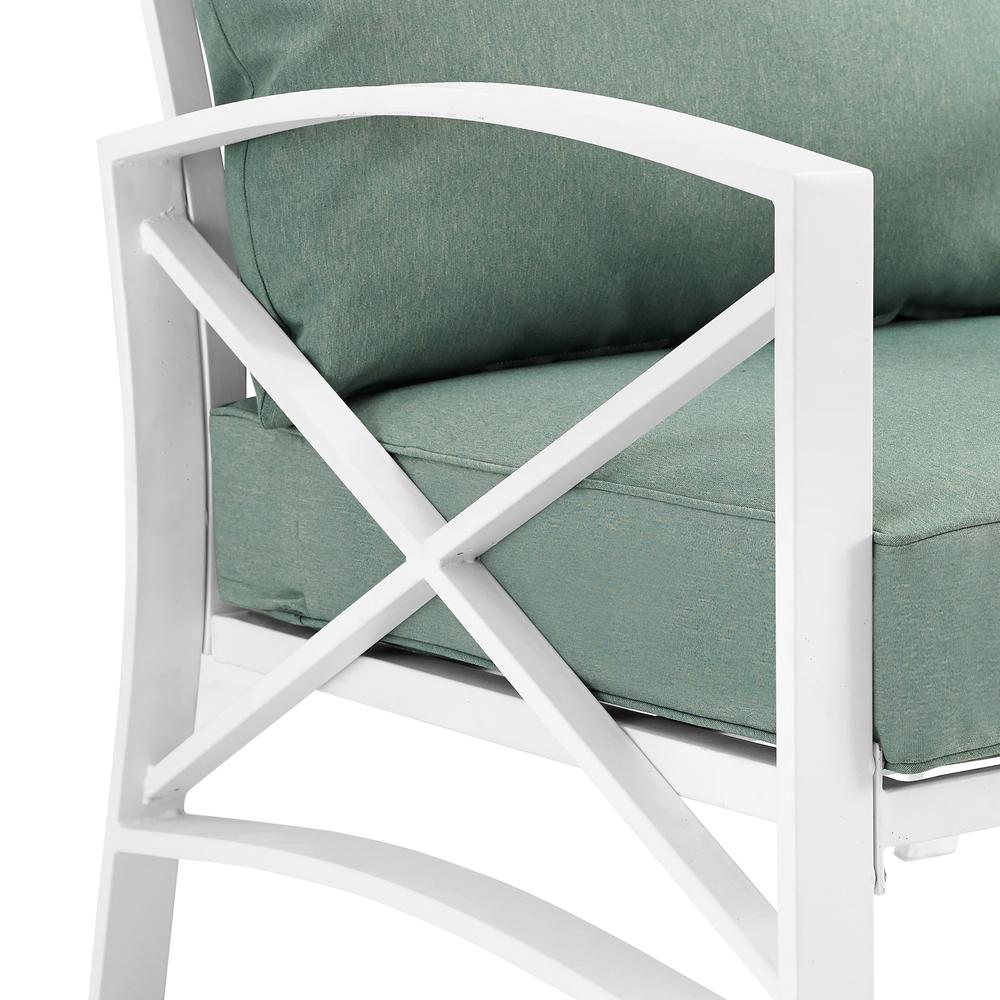 Kaplan Outdoor Metal Armchair Mist/White. Picture 8
