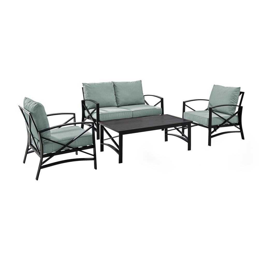 Kaplan 4Pc Outdoor Loveseat Patio Furniture Set. Picture 4