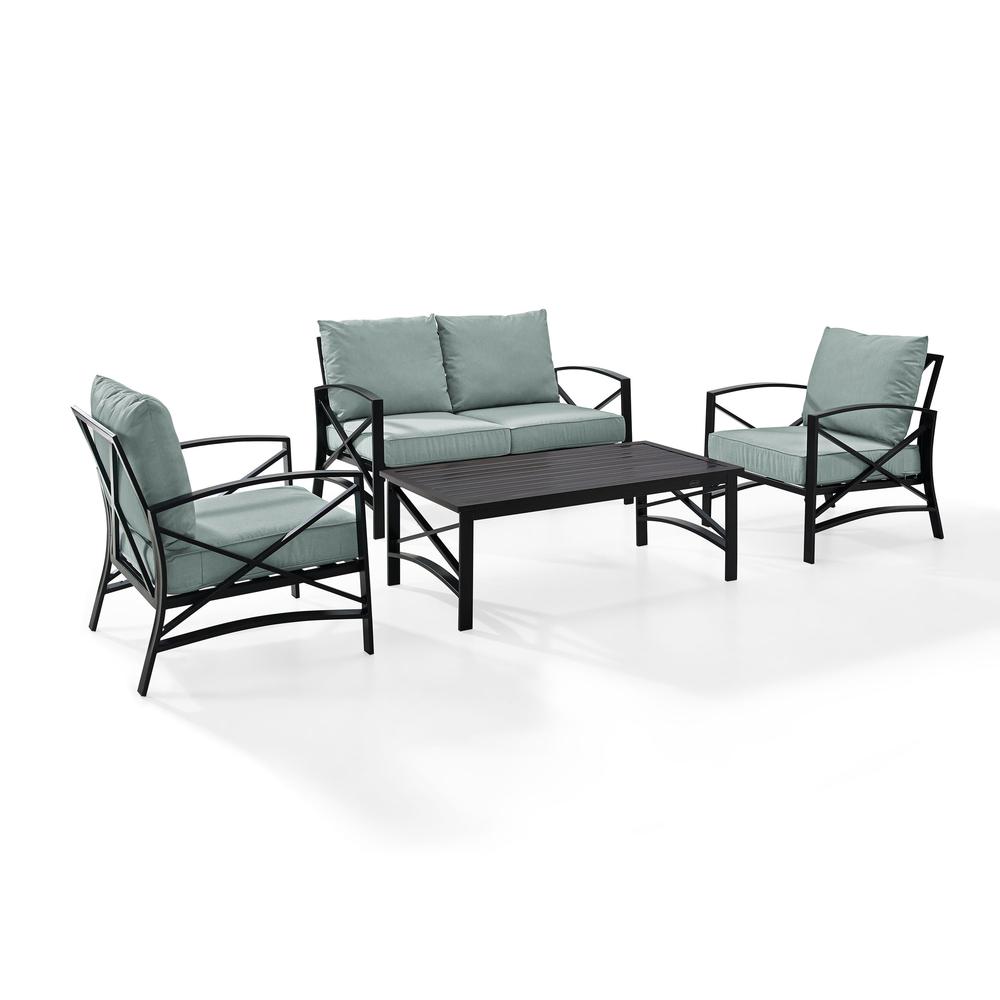 Kaplan 4Pc Outdoor Loveseat Patio Furniture Set. Picture 1
