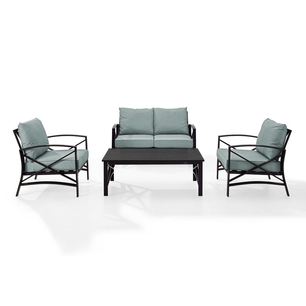 Kaplan 4Pc Outdoor Loveseat Patio Furniture Set. Picture 6