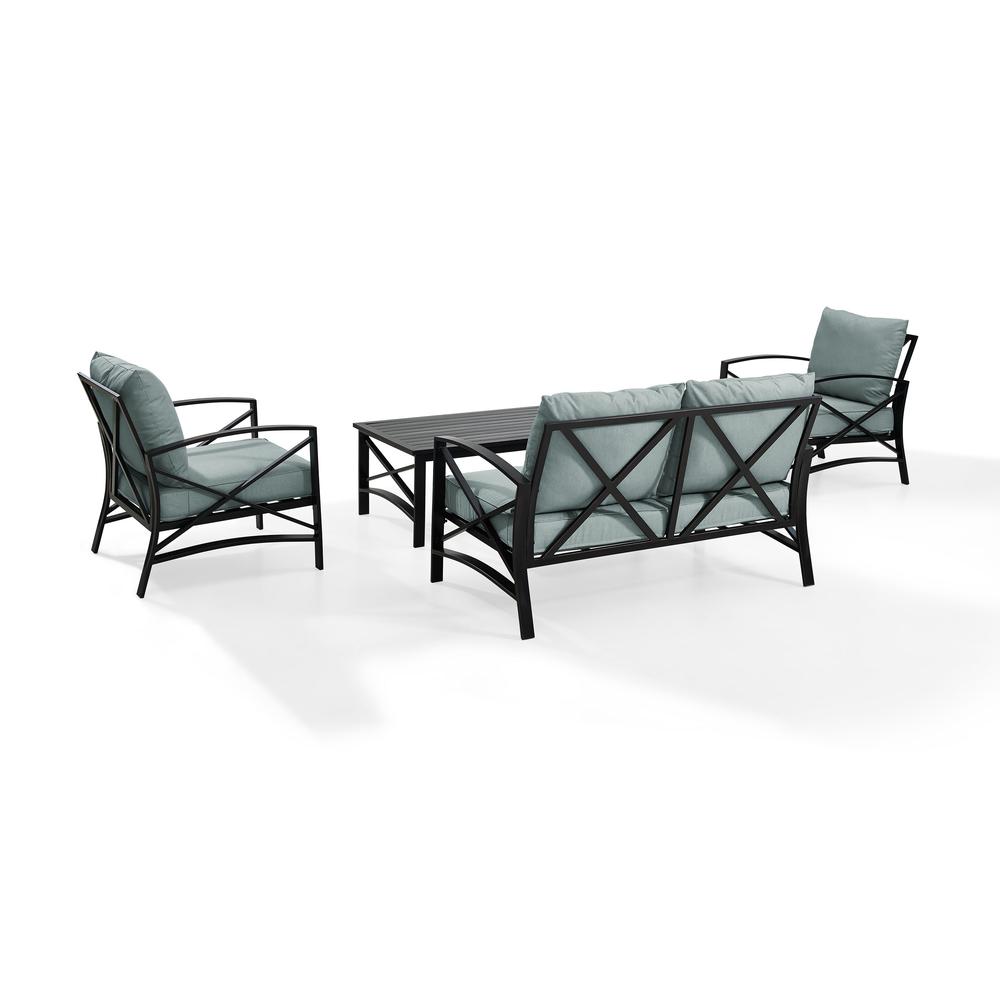 Kaplan 4Pc Outdoor Loveseat Patio Furniture Set. Picture 7