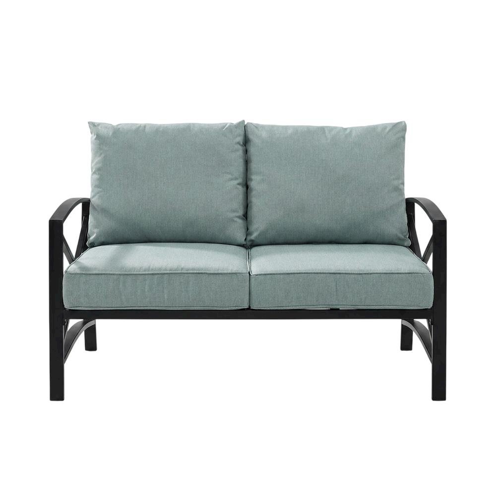 Outdoor 4-Piece Furniture Set with Loveseat, Coffee Table, & Two Chairs. Picture 4