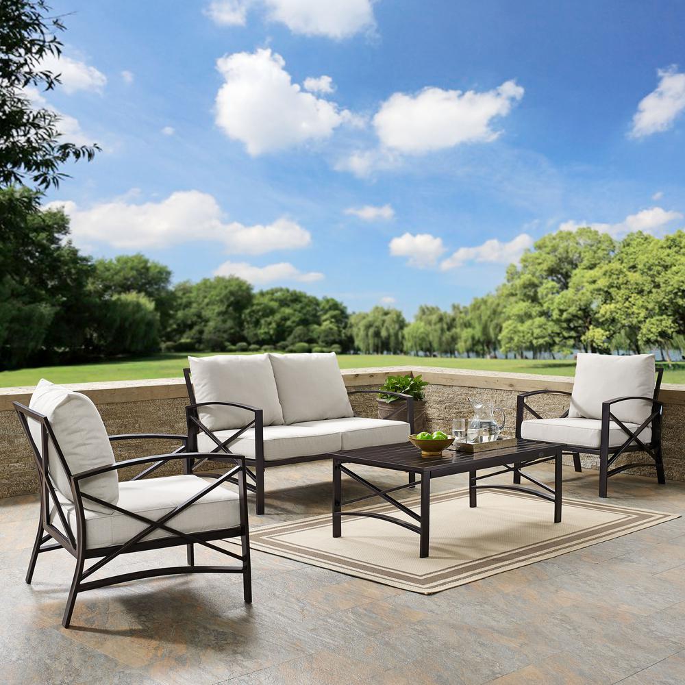 Kaplan 4Pc Outdoor Loveseat Patio Furniture Set. Picture 2