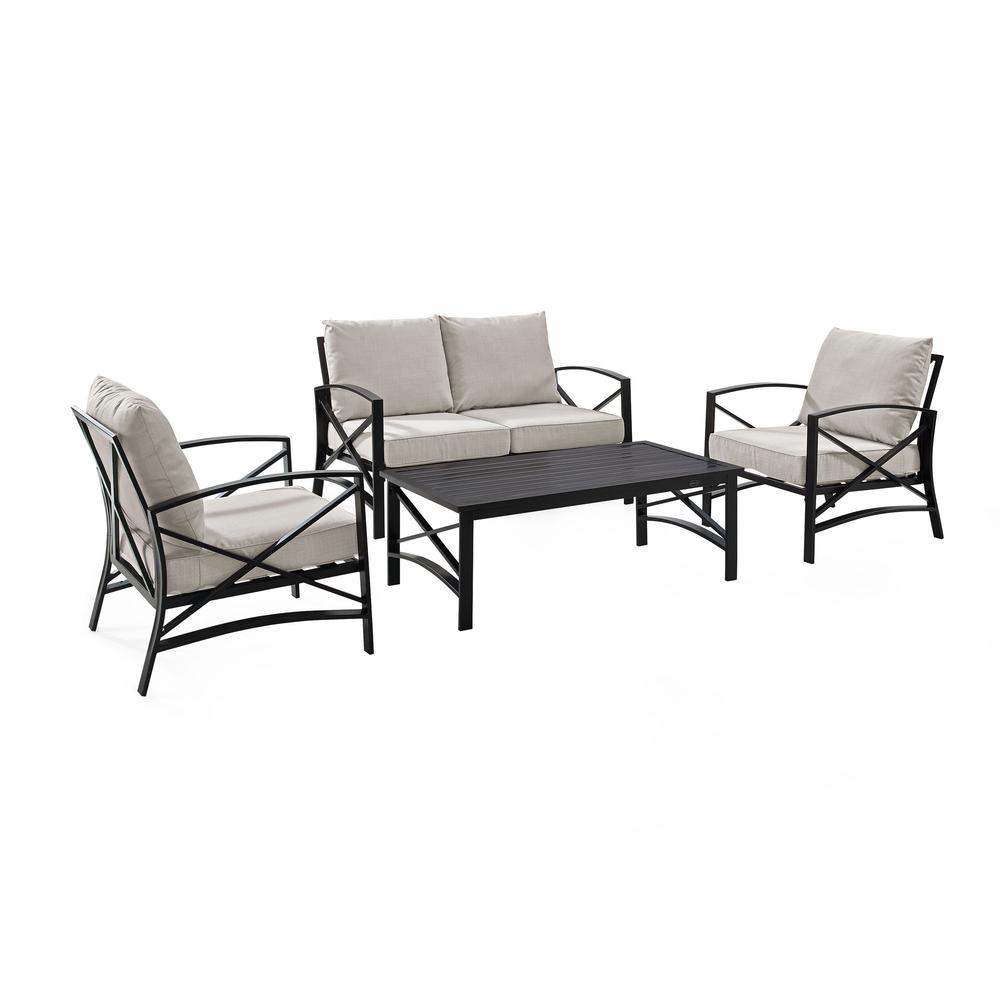 Kaplan 4Pc Outdoor Loveseat Patio Furniture Set. Picture 4