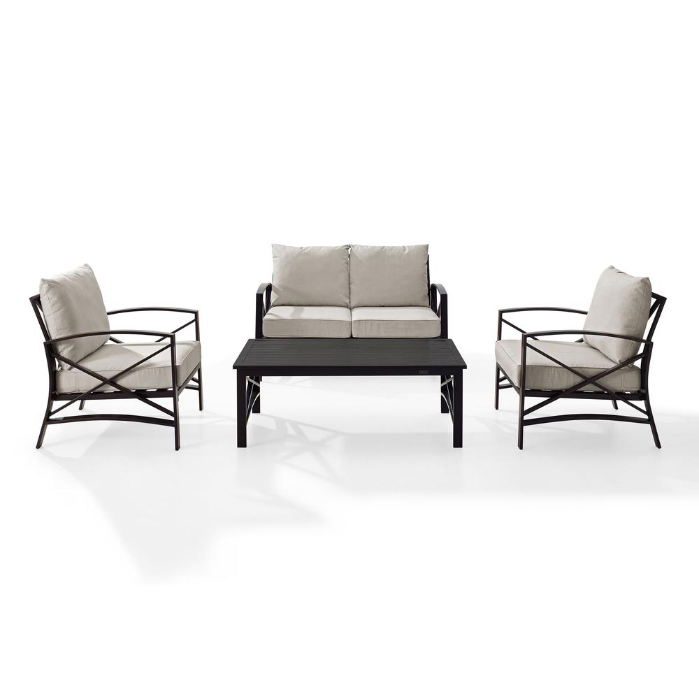 Kaplan 4Pc Outdoor Loveseat Patio Furniture Set. Picture 6