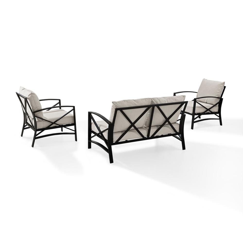 Kaplan 3Pc Outdoor Loveseat Patio Furniture Set - Loveseat & 2 Chairs. Picture 7