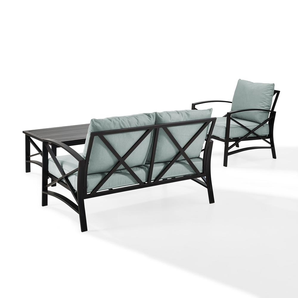 Kaplan 3Pc Outdoor Loveseat Patio Furniture Set, Loveseat, Chair, & Coffee Table. Picture 7