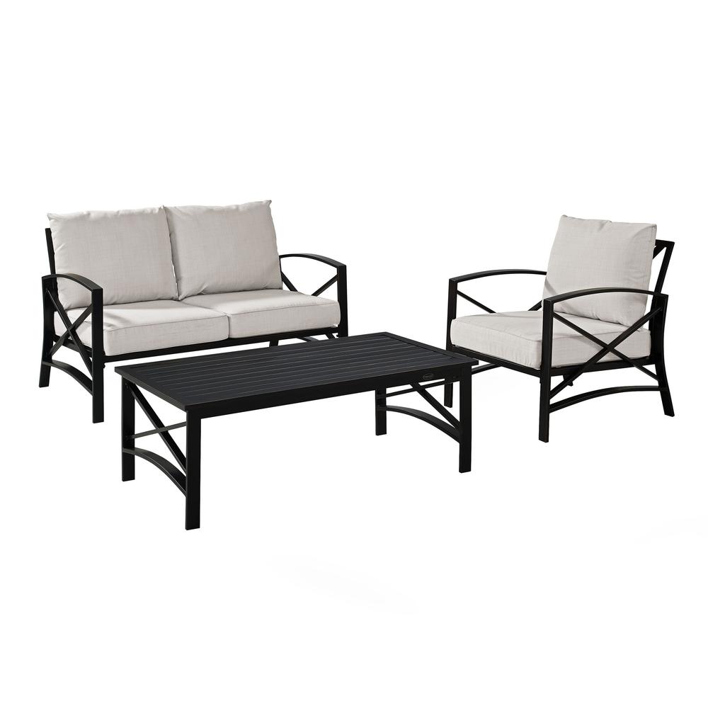 Kaplan 3Pc Outdoor Loveseat Patio Furniture Set. Picture 3