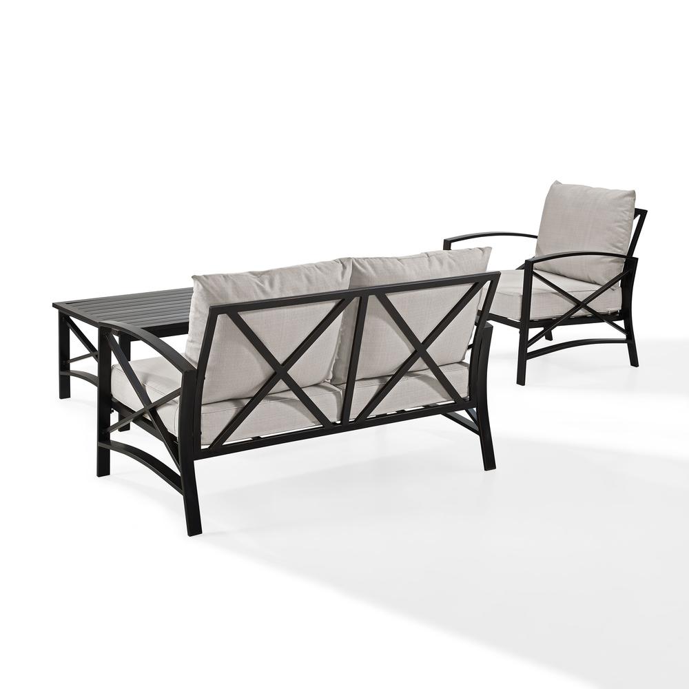 Kaplan 3Pc Outdoor Loveseat Patio Furniture Set. Picture 6