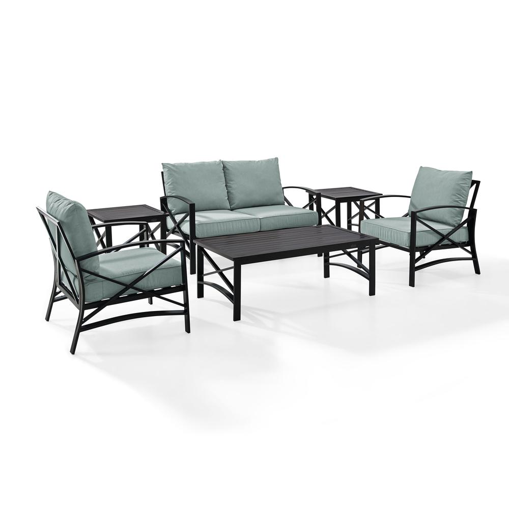 Kaplan 6Pc Outdoor Loveseat Patio Furniture Set. Picture 1